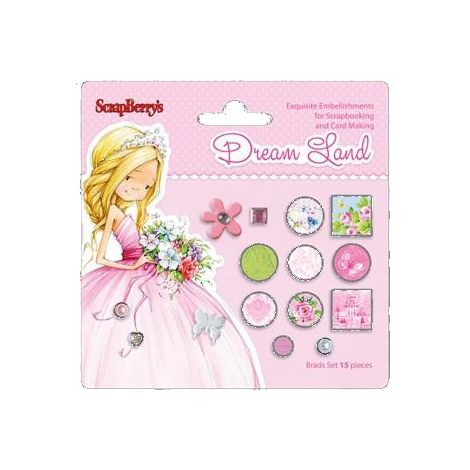 Elementy metalowe Scrap Berry's Dream Land 3, 15szt